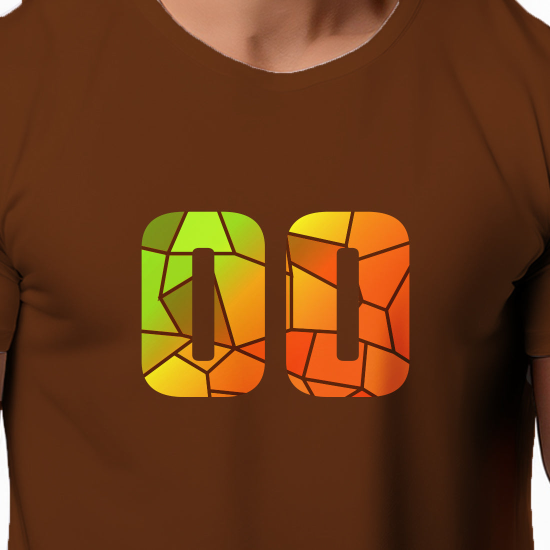 00 Number Unisex T-Shirt (Brown)