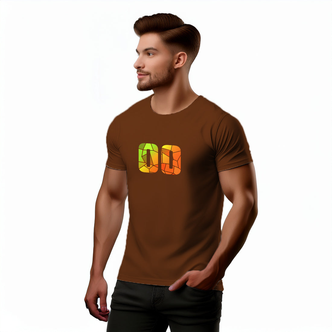 00 Number Unisex T-Shirt (Brown)