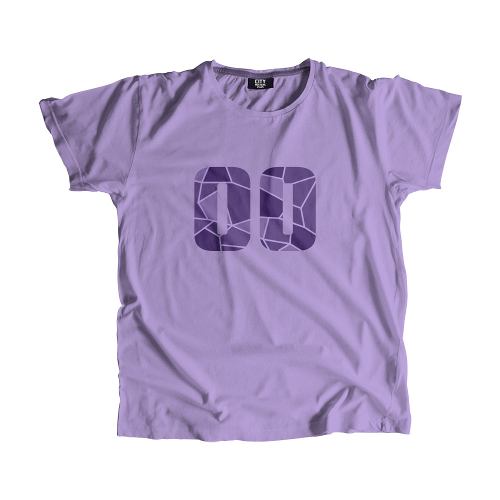 00 Number Unisex T-Shirt (Iris Lavender)