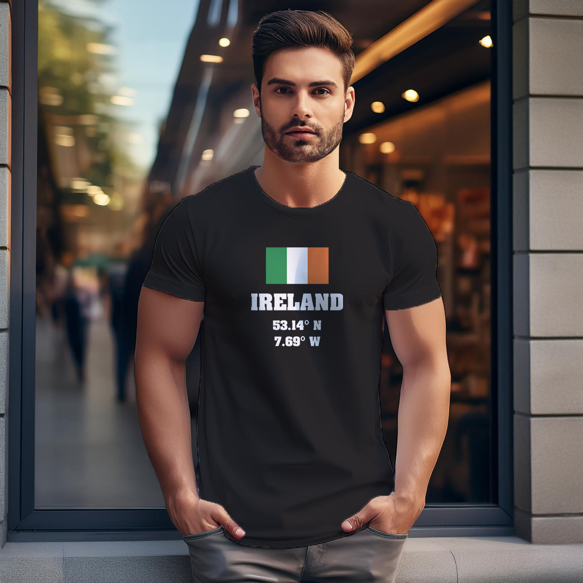 Ireland Latitude Longitude Unisex T-Shirt