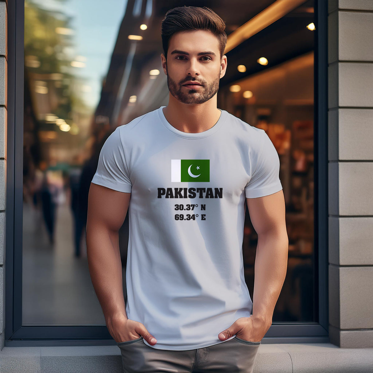 Pakistan Latitude Longitude Unisex T-Shirt