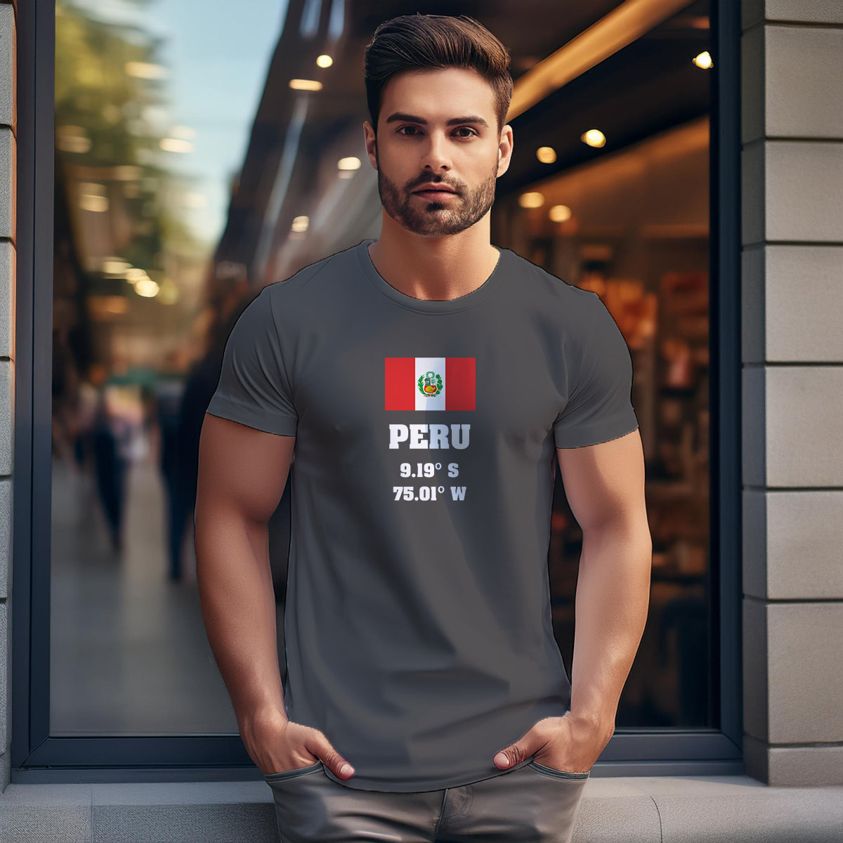 Peru Latitude Longitude Unisex T-Shirt