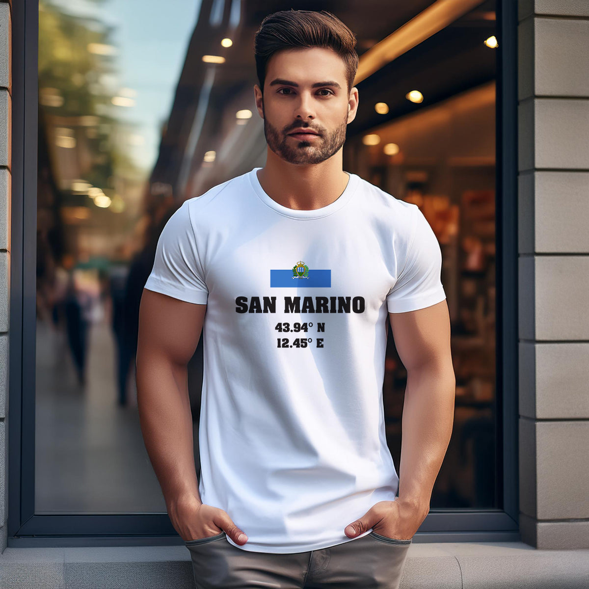 San Marino Latitude Longitude Unisex T-Shirt