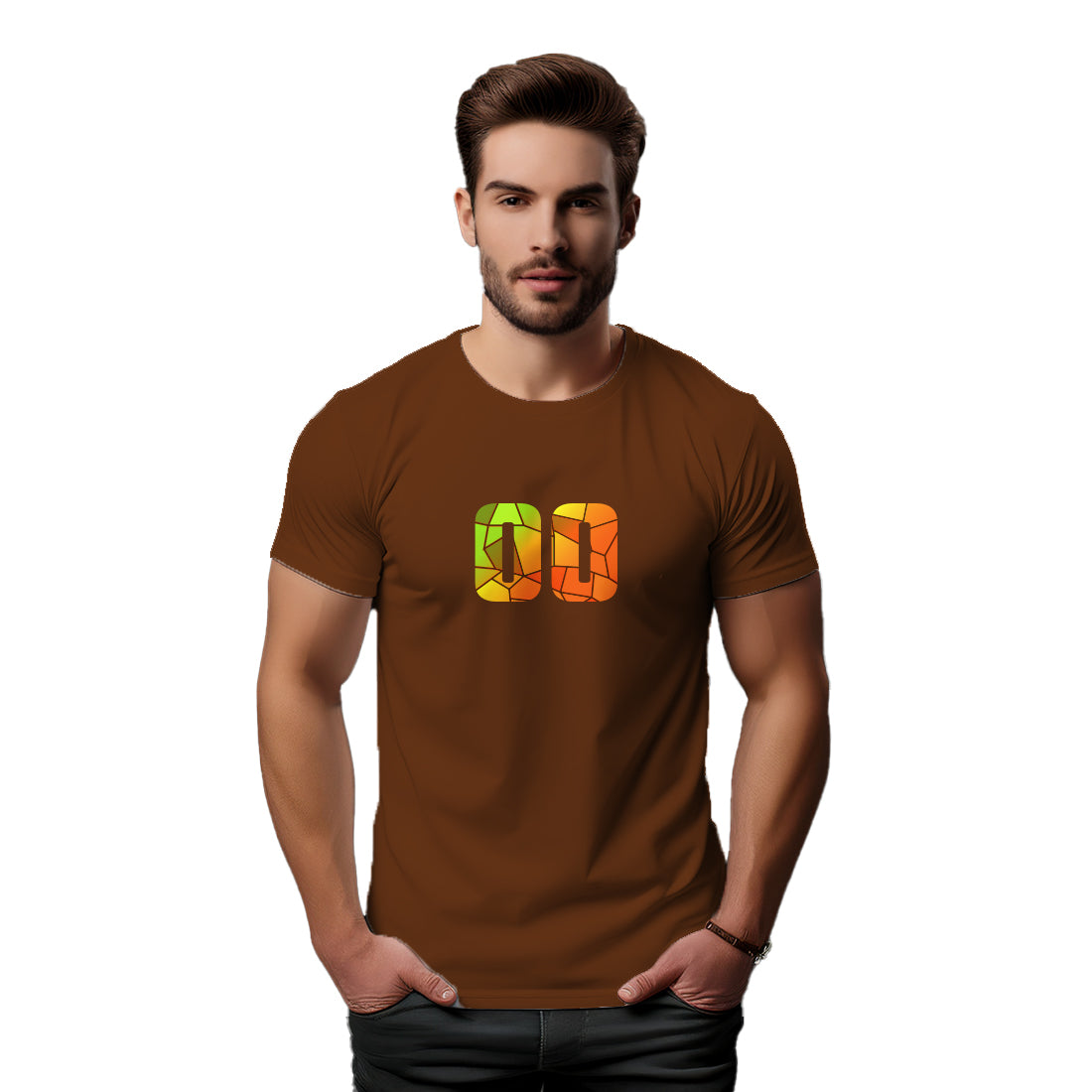 00 Number Unisex T-Shirt (Brown)