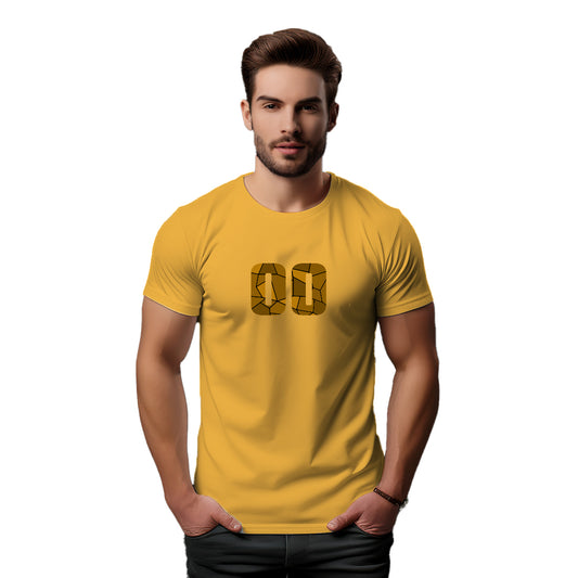00 Number Unisex T-Shirt (Golden Yellow)