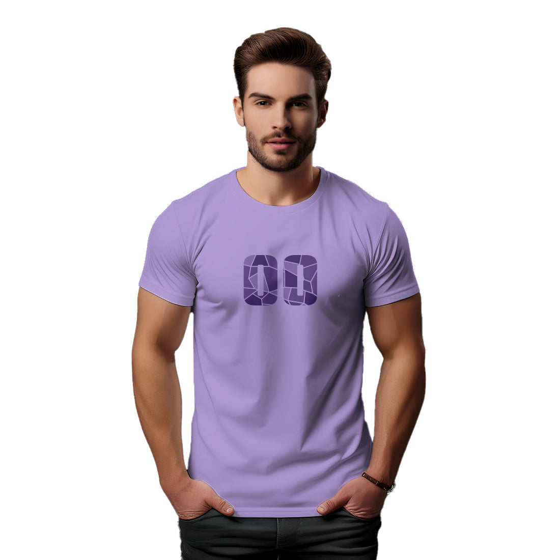 00 Number Unisex T-Shirt (Iris Lavender)