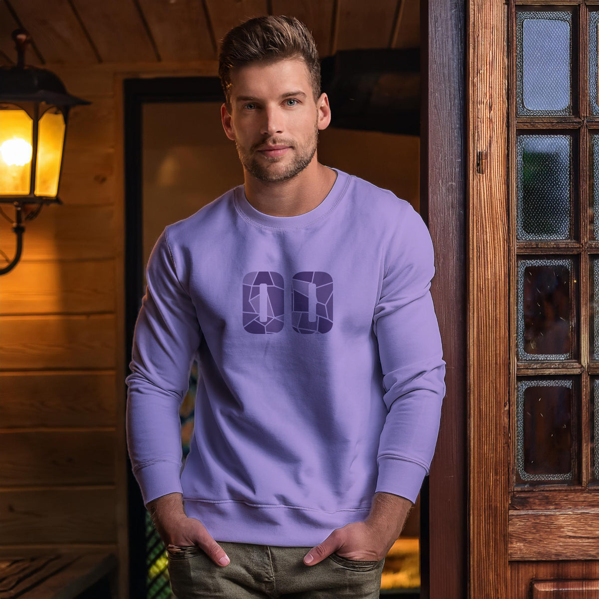 00 Number Unisex Sweatshirt (Iris Lavender)