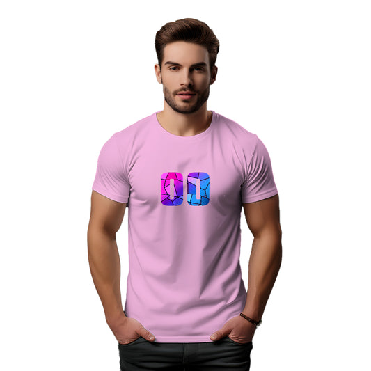 00 Number Unisex T-Shirt (Light Pink)