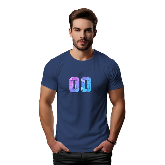 00 Number Unisex T-Shirt (Navy Blue)