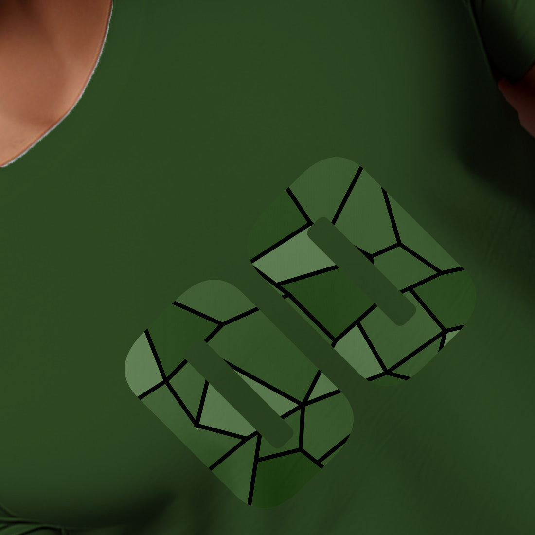00 Number Unisex T-Shirt (Olive Green)