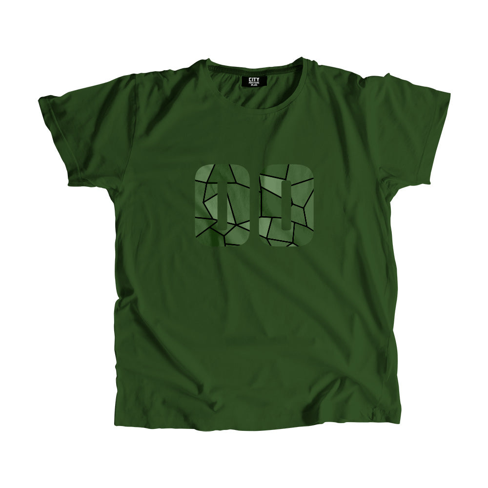00 Number Unisex T-Shirt (Olive Green)