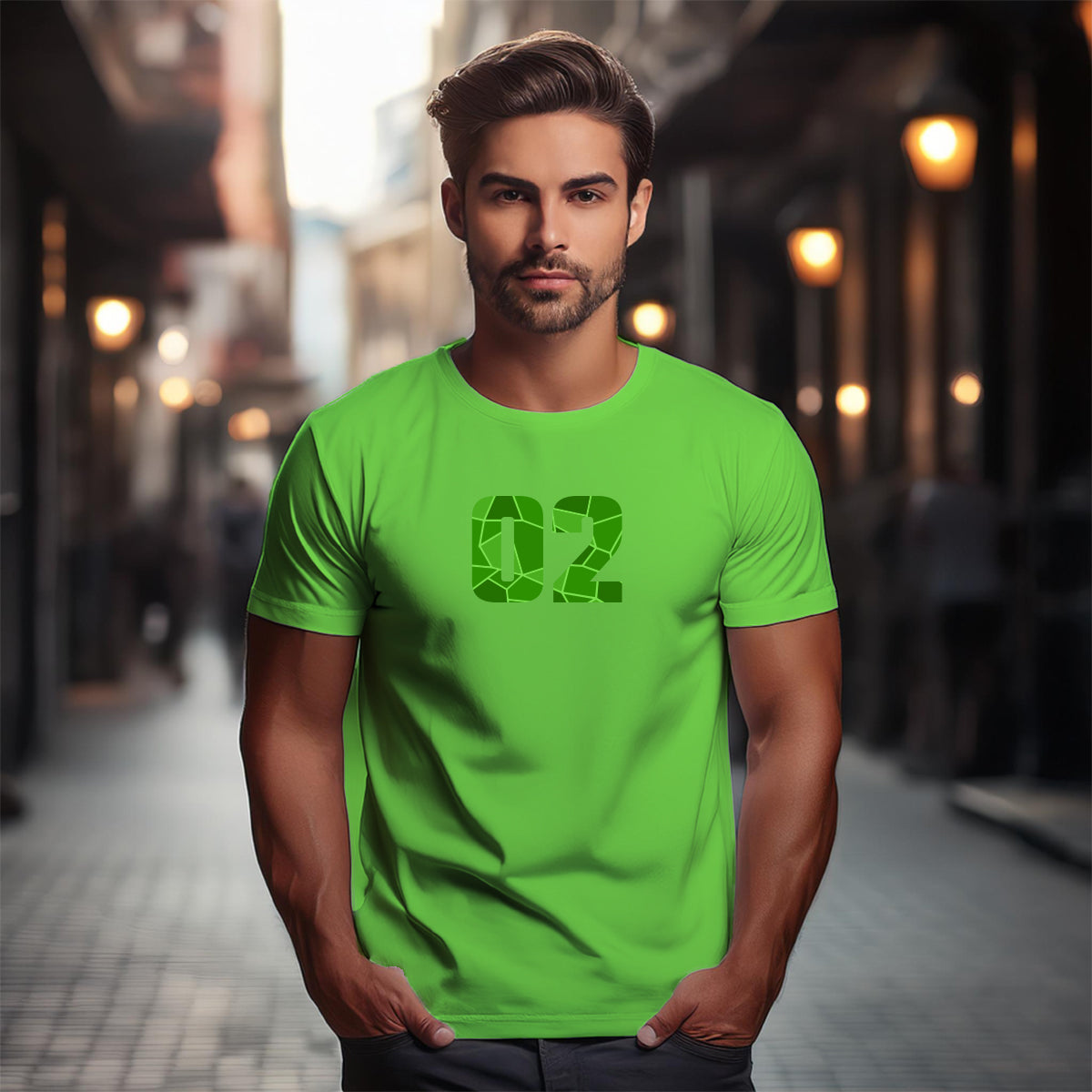 02 Number Unisex T-Shirt (Liril Green)