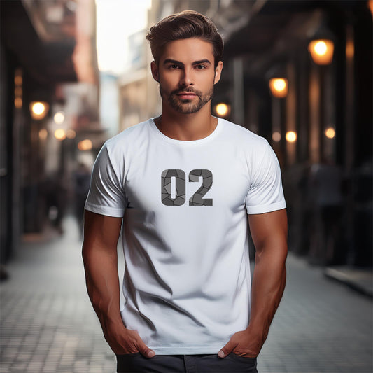 02 Number Unisex T-Shirt (White)