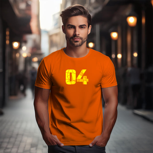 04 Number Unisex T-Shirt (Orange)