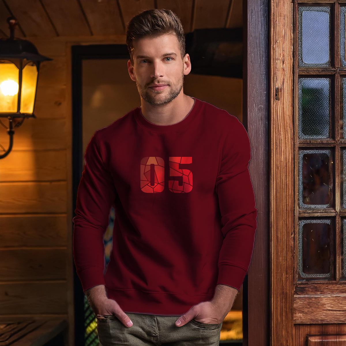 05 Number Unisex Sweatshirt (Maroon)