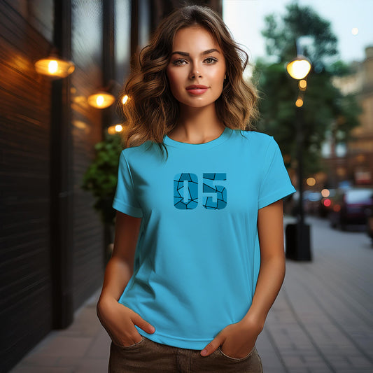 05 Number Women's T-Shirt (Sky Blue)