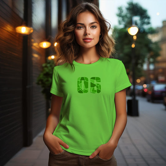 06 Number Women's T-Shirt (Liril Green)