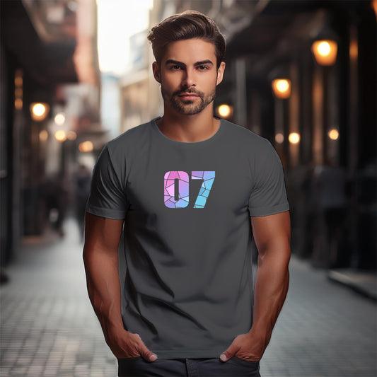 07 Number Unisex T-Shirt (Charcoal Grey)