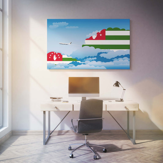 Abkhazia Day Clouds Canvas Print Framed