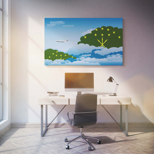 Adygea Day Clouds Canvas Print Framed