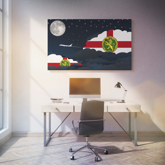 Alderney Night Clouds Canvas Print Framed