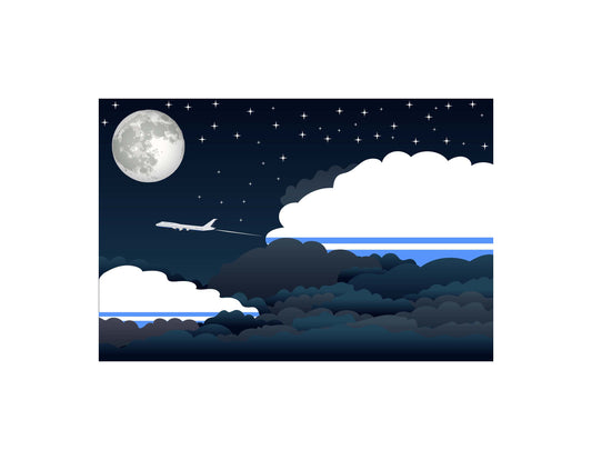 Altai Republic Night Clouds Canvas Print Framed