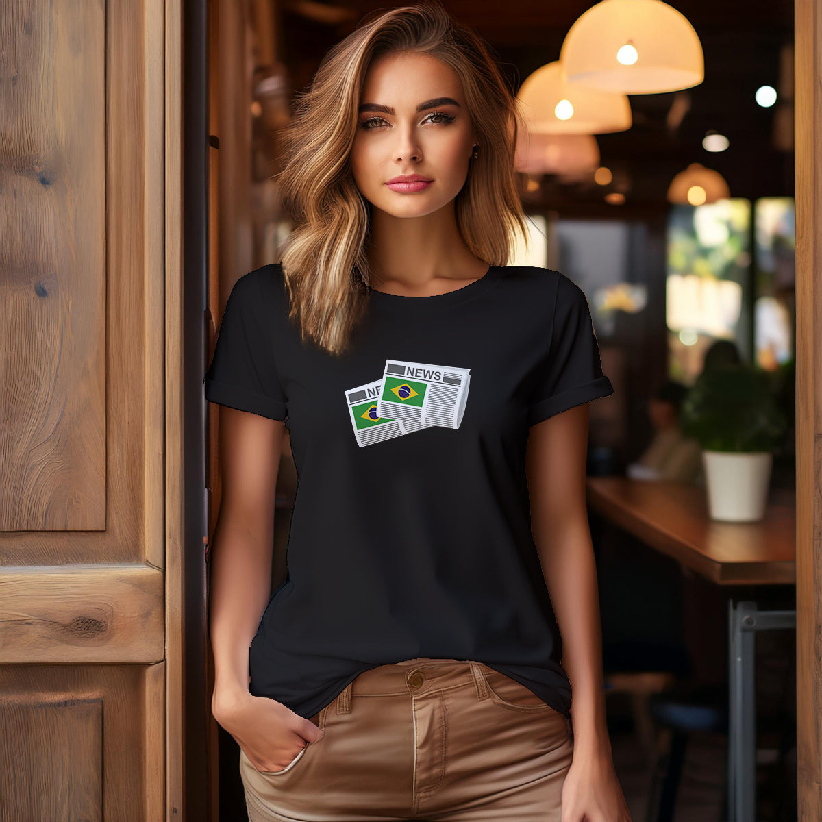 Brazil Newspaper Women T Shirt