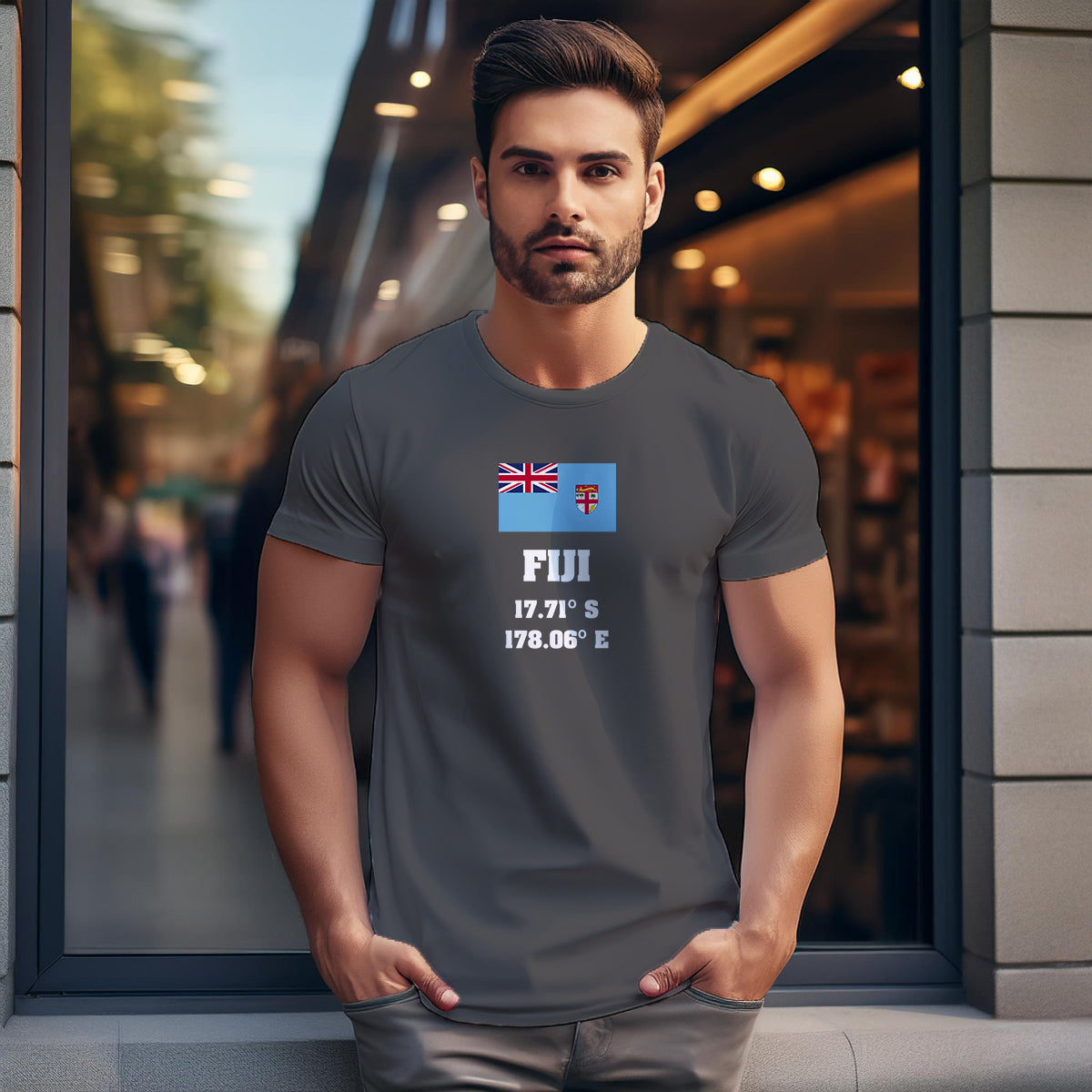 Fiji Latitude Longitude Unisex T-Shirt