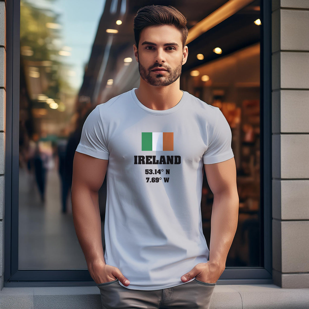 Ireland Latitude Longitude Unisex T-Shirt