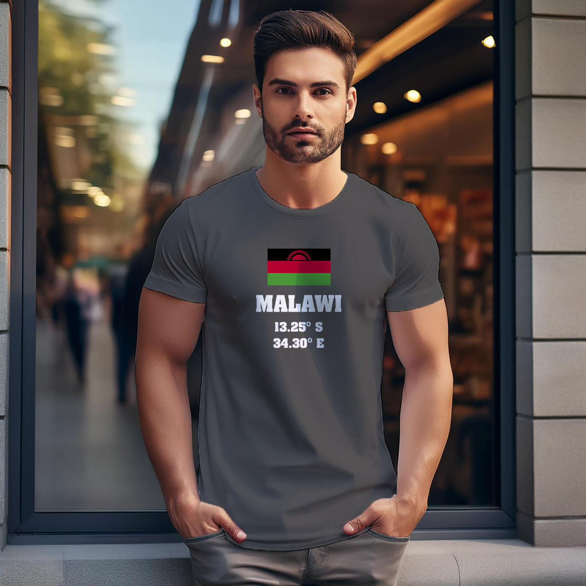 Malawi Latitude Longitude Unisex T-Shirt