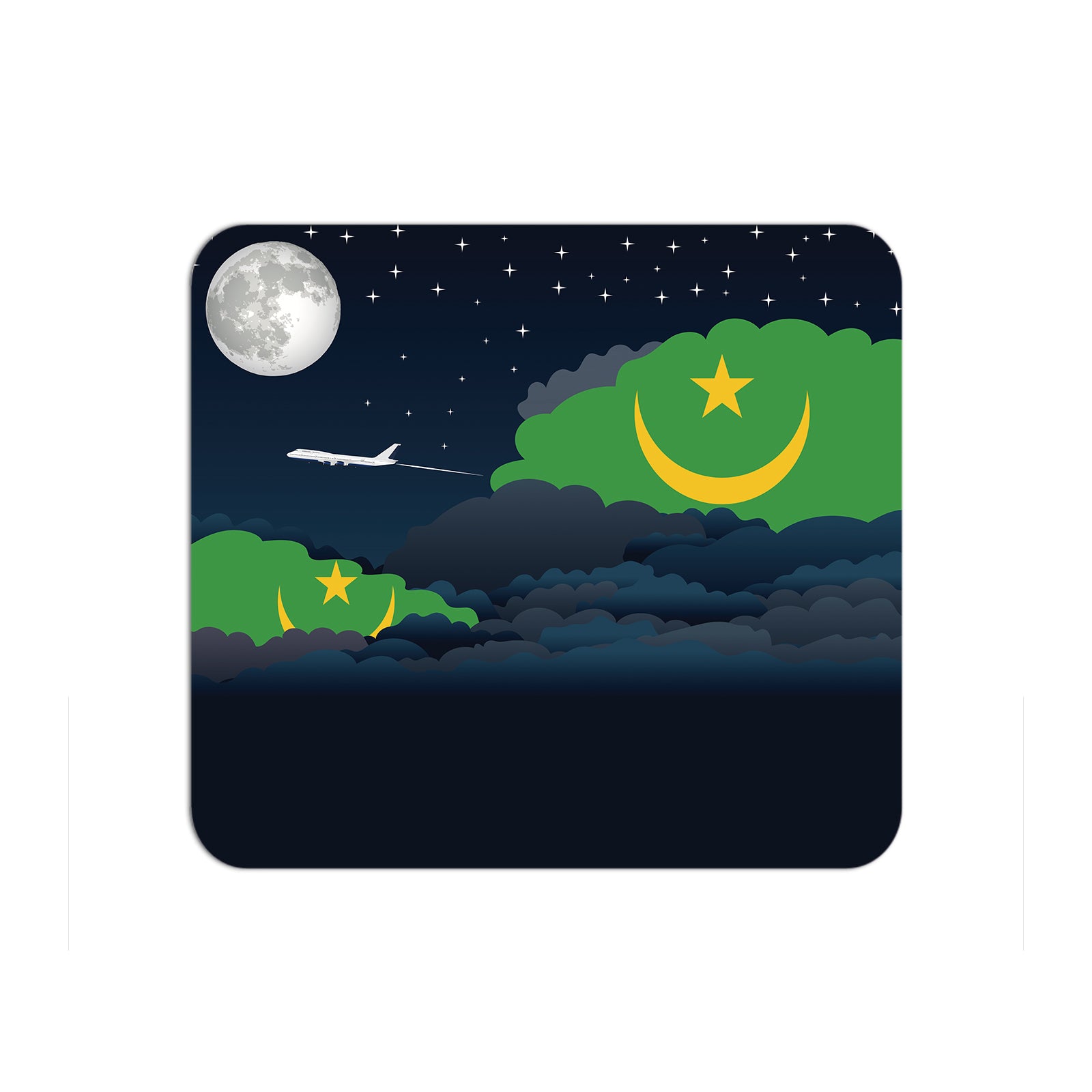 Mauritania Night Clouds Mouse pad 