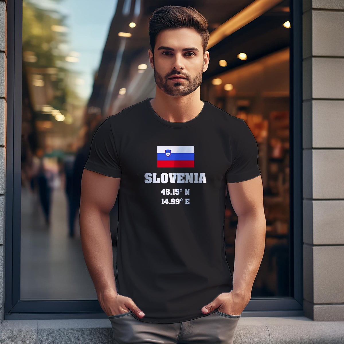 Slovenia Latitude Longitude Unisex T-Shirt