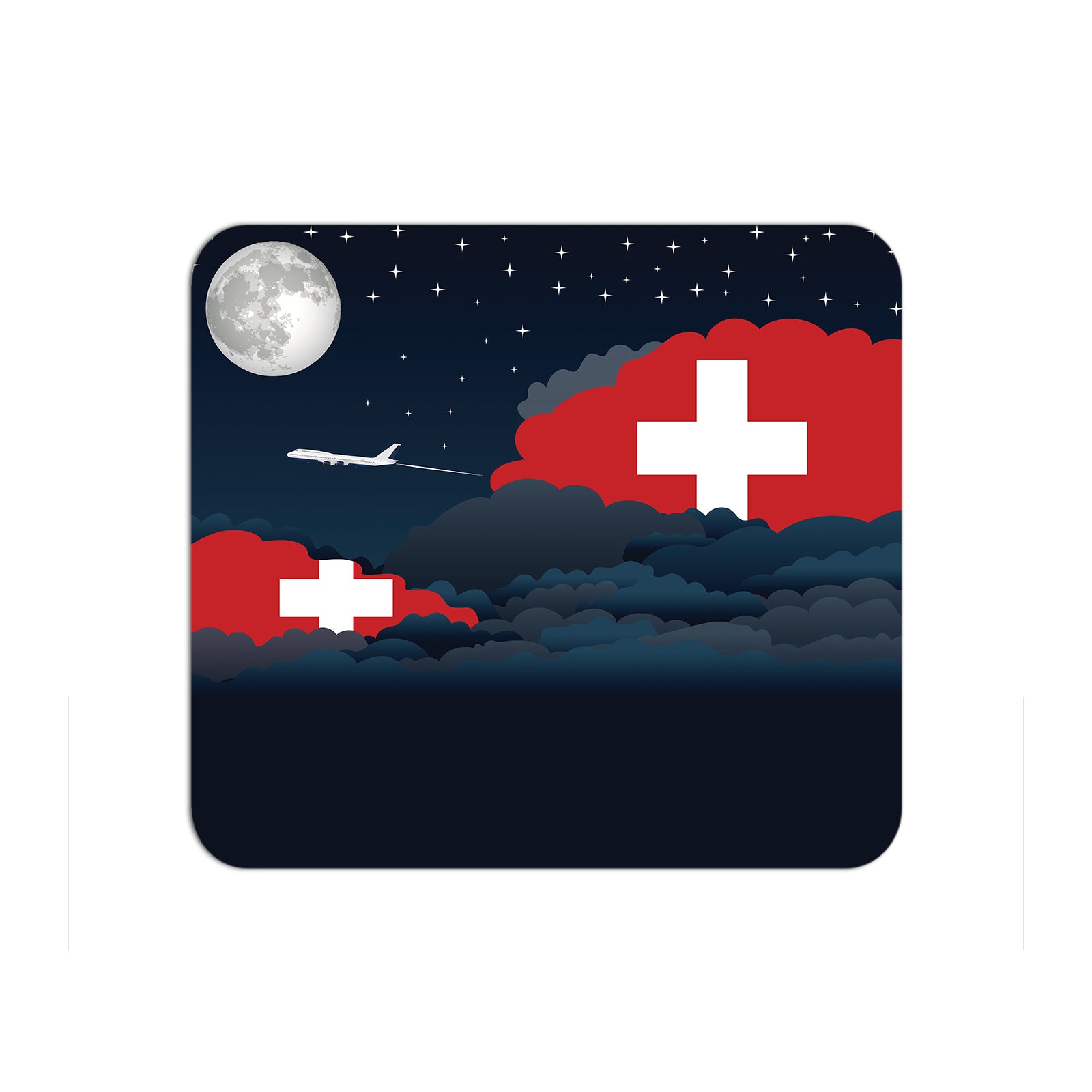 Switzerland Night Clouds Mouse pad 