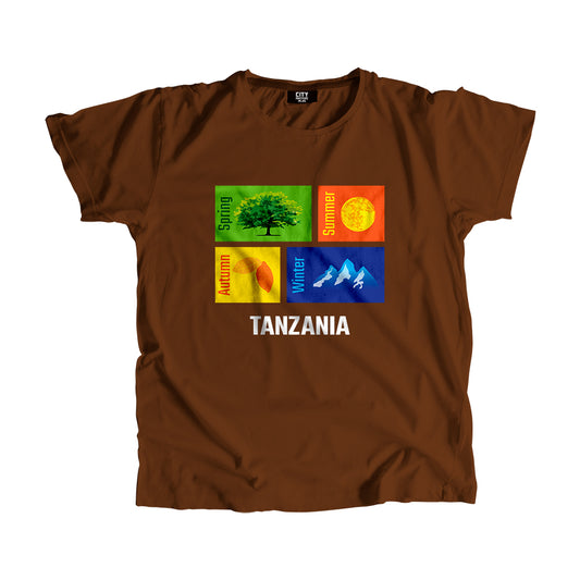 TANZANIA Seasons Unisex T-Shirt (Brown)