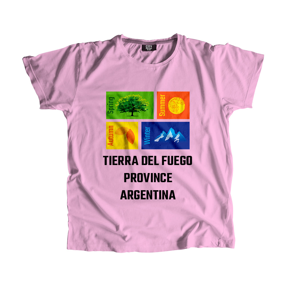 TIERRA DEL FUEGO PROVINCE ARGENTINA Seasons Unisex T-Shirt (Liril Green)