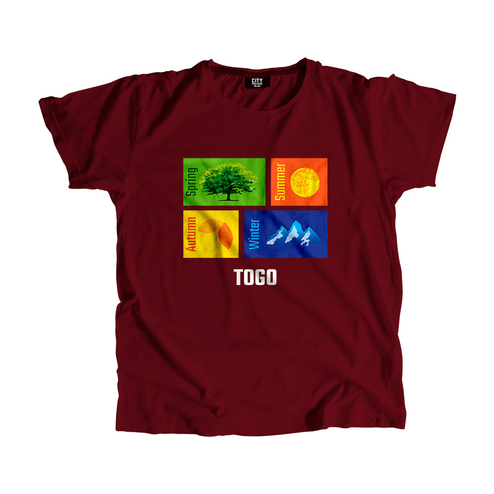 TOGO Seasons Unisex T-Shirt (Maroon)