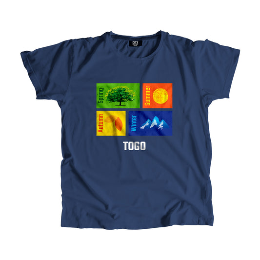 TOGO Seasons Unisex T-Shirt (Navy Blue)