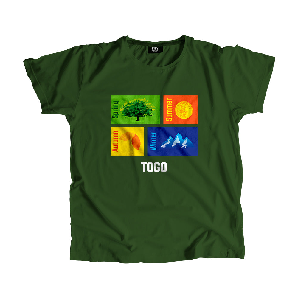 TOGO Seasons Unisex T-Shirt (Olive Green)