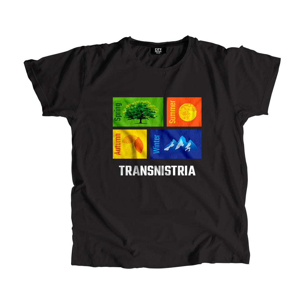 TRANSNISTRIA Seasons Unisex T-Shirt (Black)