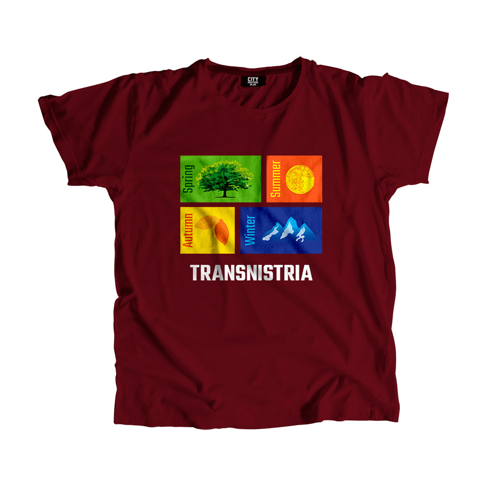 TRANSNISTRIA Seasons Unisex T-Shirt (Maroon)