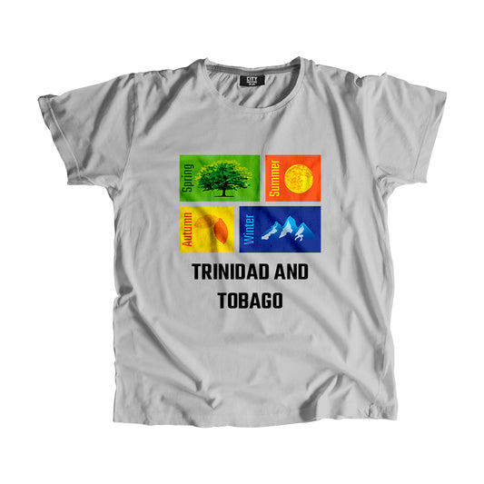 TRINIDAD AND TOBAGO Seasons Unisex T-Shirt (Melange Grey)