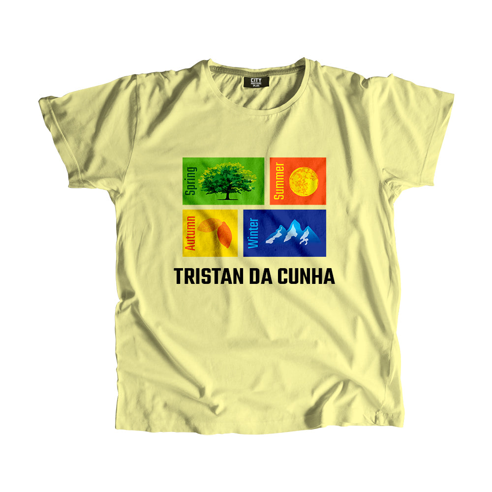 TRISTAN DA CUNHA Seasons Unisex T-Shirt (Butter Yellow)