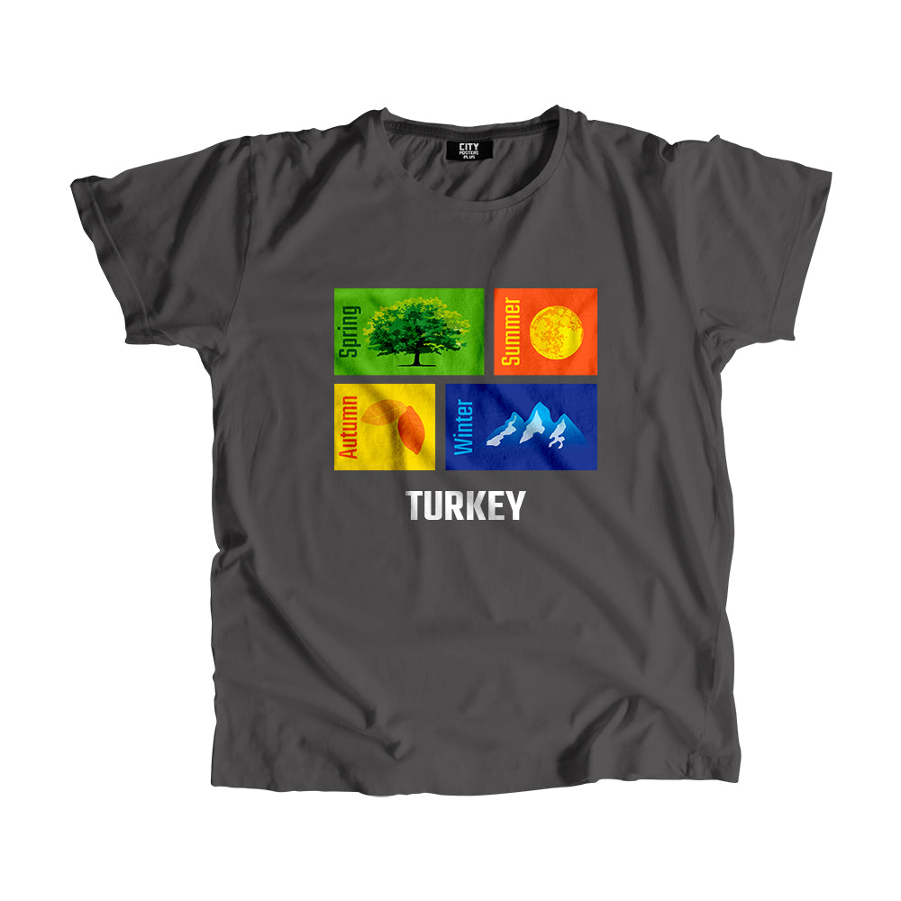 TURKEY Seasons Unisex T-Shirt (Charcoal Grey)