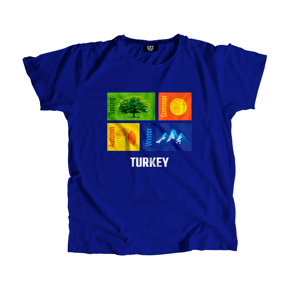 TURKEY Seasons Unisex T-Shirt (Royal Blue)