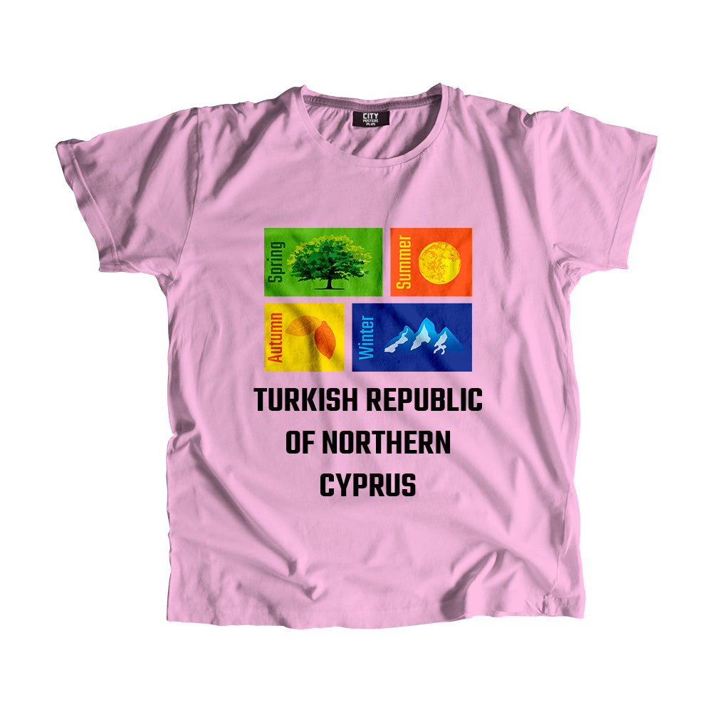 TURKISH REPUBLIC OF NORTHERN CYPRUS Seasons Unisex T-Shirt (Liril Green)