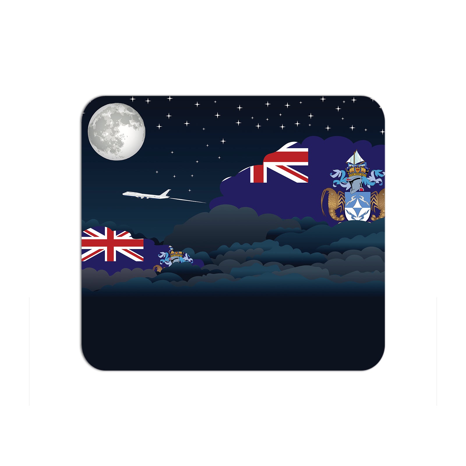 Tristan da Cunha Night Clouds Mouse pad 