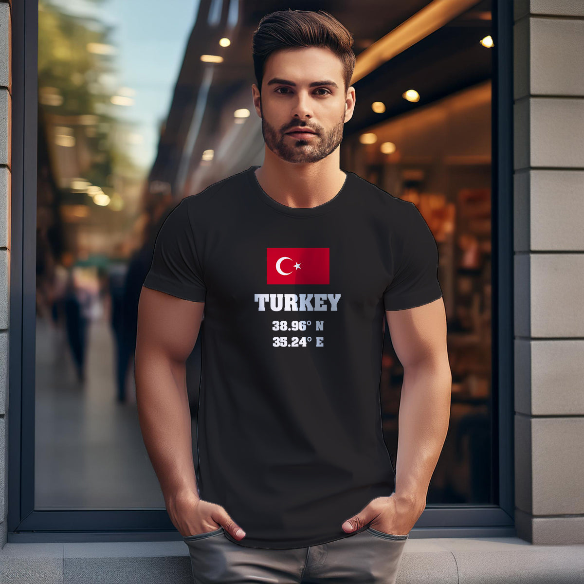 Turkey Latitude Longitude Unisex T-Shirt