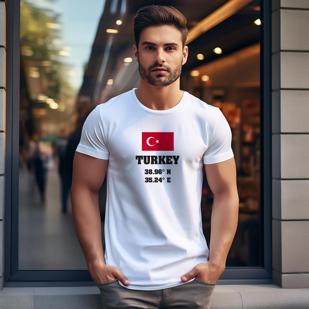 Turkey Latitude Longitude Unisex T-Shirt