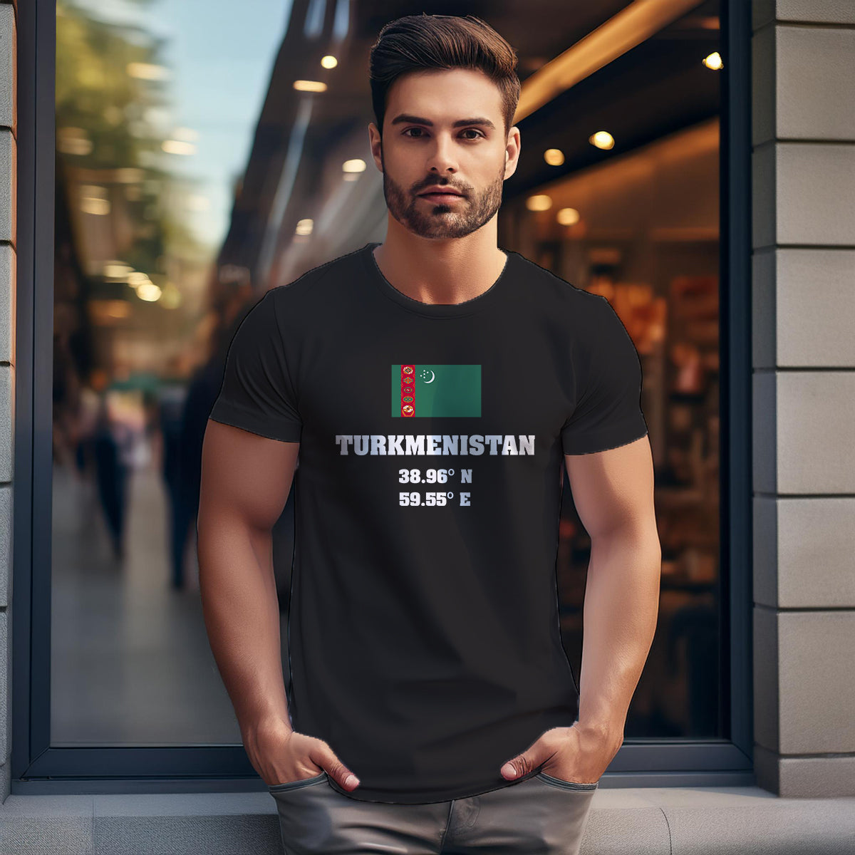 Turkmenistan Latitude Longitude Unisex T-Shirt