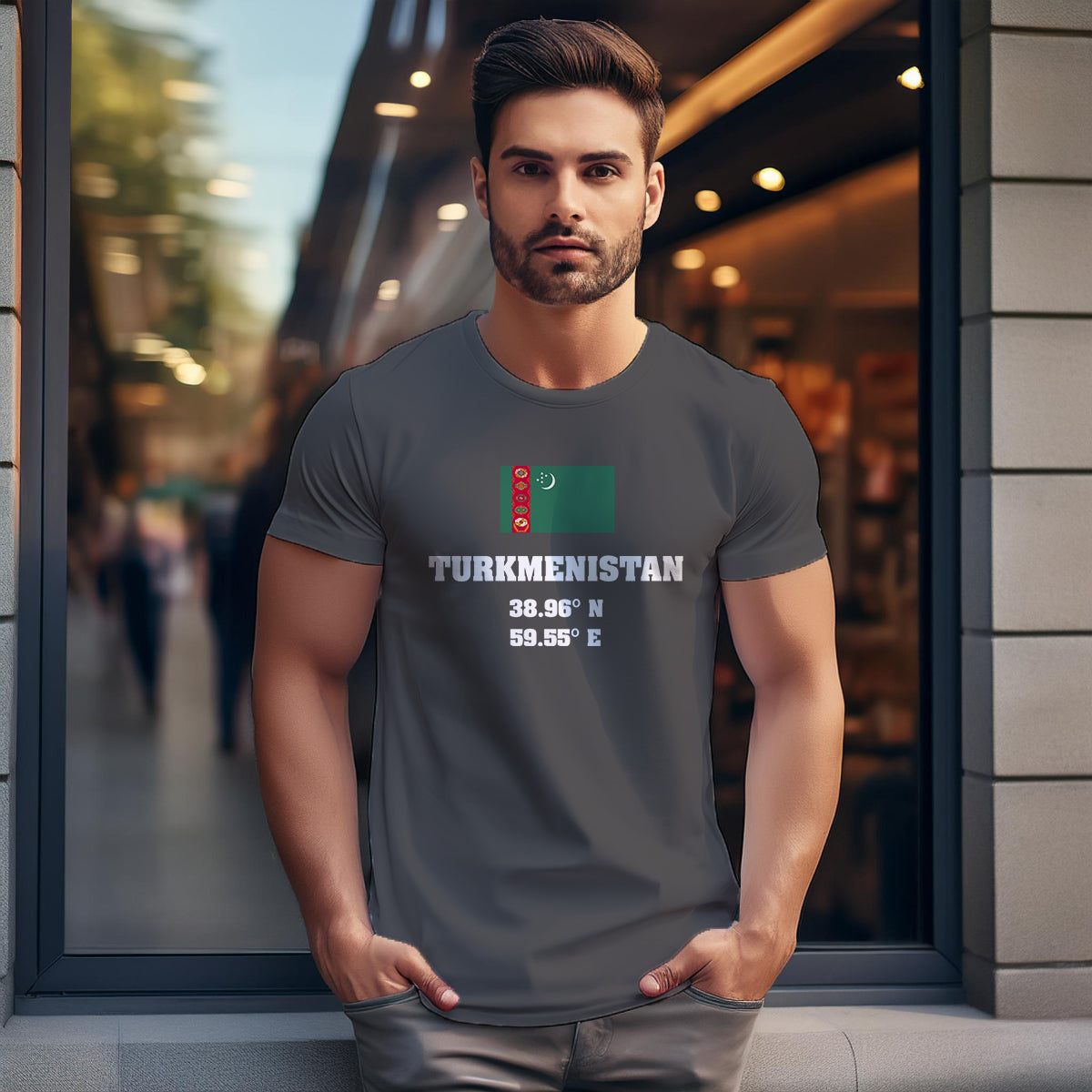 Turkmenistan Latitude Longitude Unisex T-Shirt